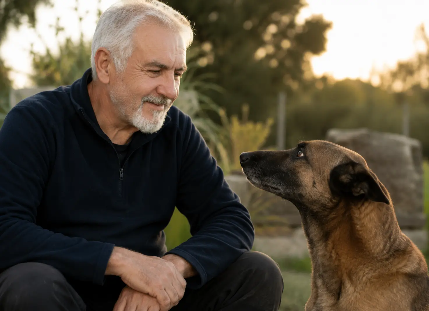 Juan Miguel, adiestrador canino con 45 años de experiencia, en Lorca